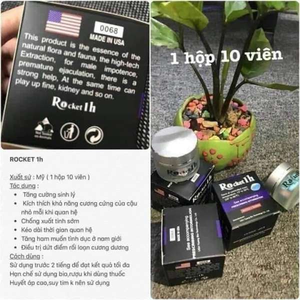 Rocket 1h - kéo dài, điều trị xuất tinh sớm
