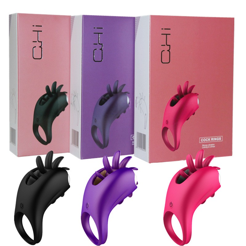 Chiqing Vòng Rung lưỡi ma thuật xoay Cấp Độ Mạnh cho Nam Giới