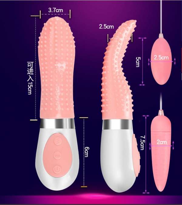 Trứng Lưỡi Liếm Điện Rung 3 Cục Cho Nữ Cực Mạnh - Silicon Kích Thích