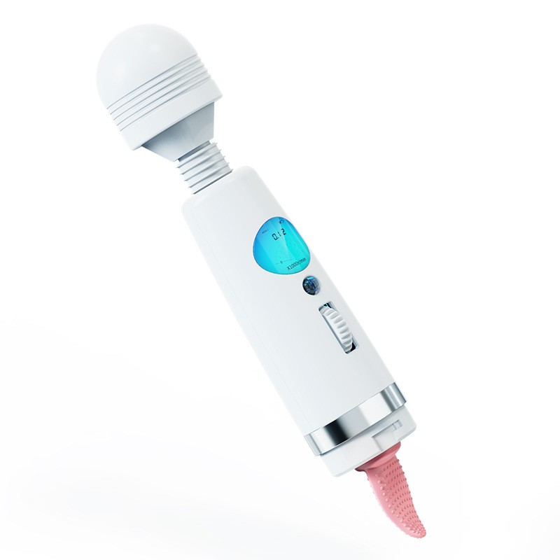 Bí Ẩn Ji Bão LCD Lưỡi Liếm AV 2 Đầu - Thủ dâm Rung Mạnh cho nữ