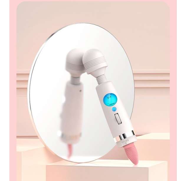 Bí Ẩn Ji Bão LCD Lưỡi Liếm AV 2 Đầu - Thủ dâm Rung Mạnh cho nữ