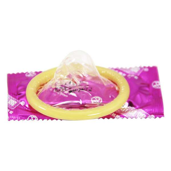 Bao cao su mỏng Sixiangni - Gel bôi trơn nhiều nước màu cam dâu 10 pc