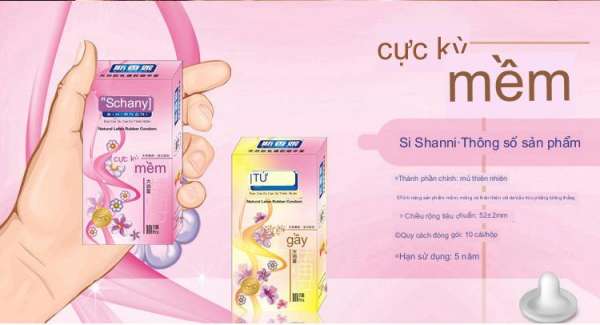 Bao cao su mỏng Sixiangni - Gel bôi trơn nhiều nước màu cam dâu 10 pc