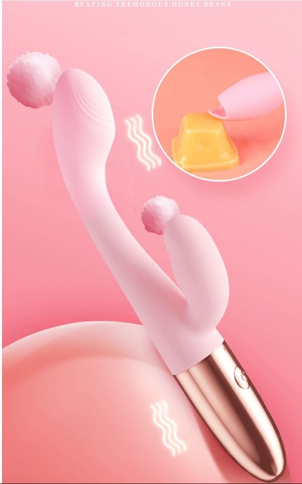 Gậy GOK rung đôi Goldfinger 2 đầu cho nữ giỡi _ dễ sử dụng an toàn