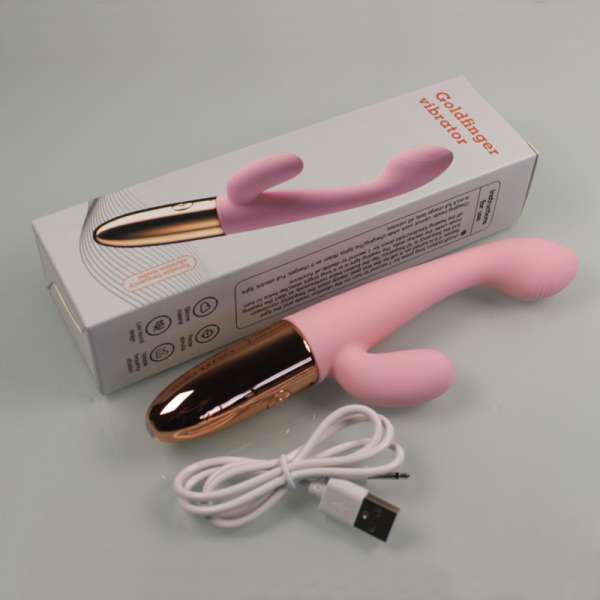 Gậy GOK rung đôi Goldfinger 2 đầu cho nữ giỡi _ dễ sử dụng an toàn