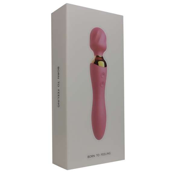 Máy rung Huancai AV sạc và sưởi ấm thủ dâm sốc kép Máy rung hai đầu