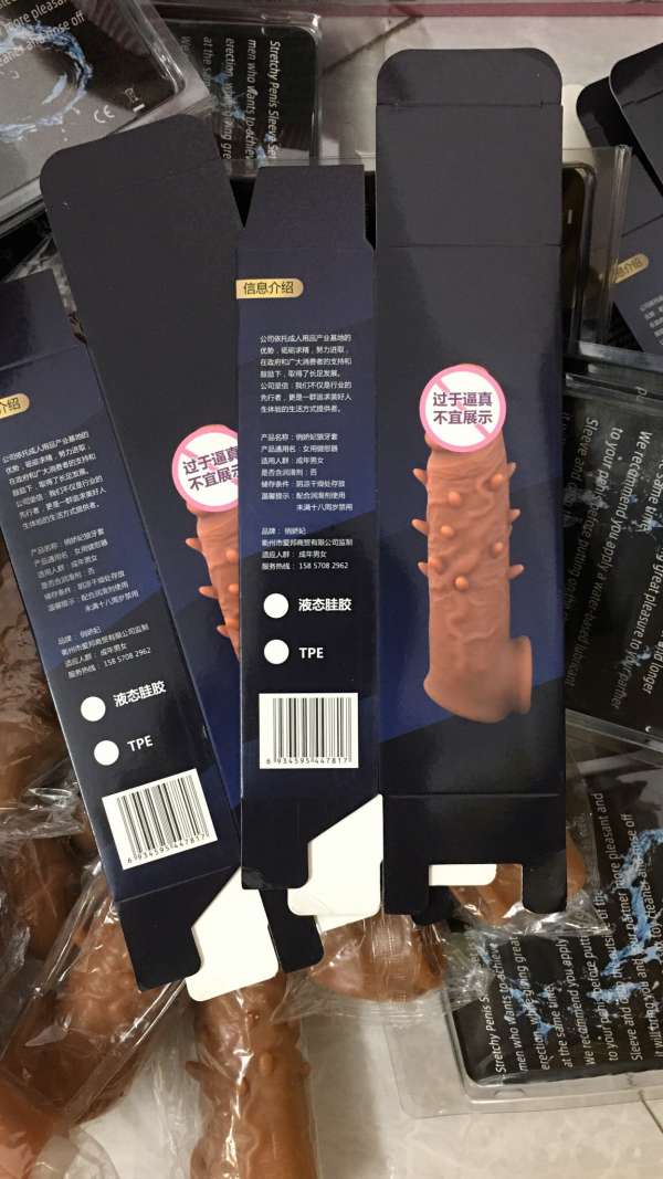 Bao Cao Su Dương Vật Giả Da Gân gai mềm dẻo_ silicon co dãn cho nam