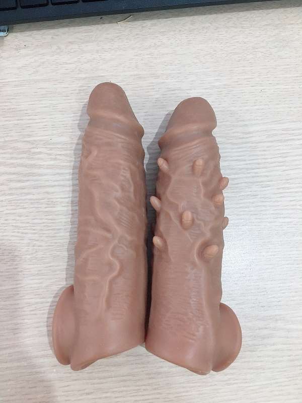 Bao Cao Su Dương Vật Giả Da Gân gai mềm dẻo_ silicon co dãn cho nam