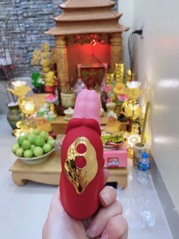 Lưỡi 2 trong 1 kèm môi rung massage nhiều chế độ rung liếm cho nữ