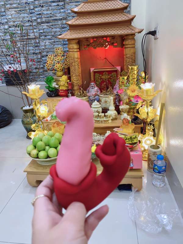 Lưỡi 2 trong 1 kèm môi rung massage nhiều chế độ rung liếm cho nữ