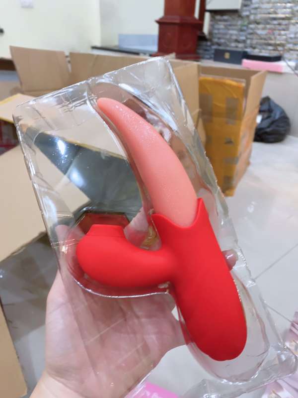 Lưỡi liếm rung hút cực khoái rung mô phỏng đồ chơi tình dục nữ