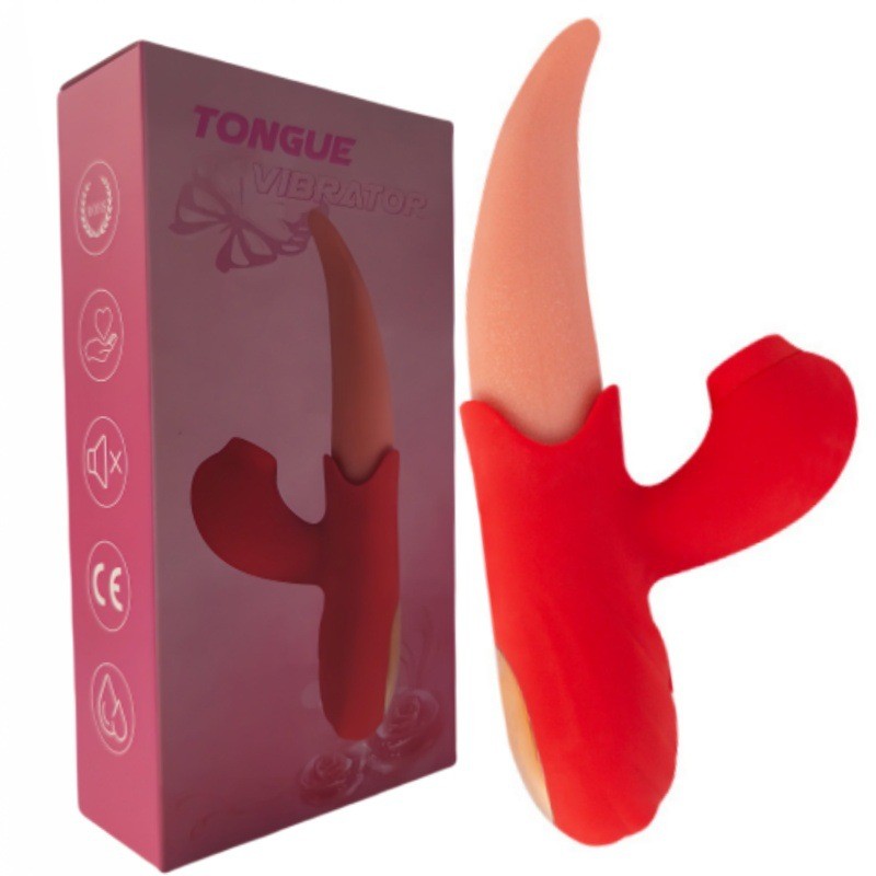 Lưỡi liếm rung hút cực khoái rung mô phỏng đồ chơi tình dục nữ