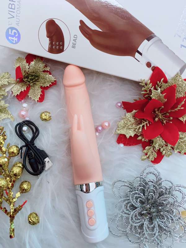 Dương Vật 2 trong 1 sưởi ấm liếm le đa tần số - sextoy đồ chơi nữ