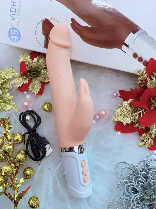 Dương Vật 2 trong 1 sưởi ấm liếm le đa tần số - sextoy đồ chơi nữ