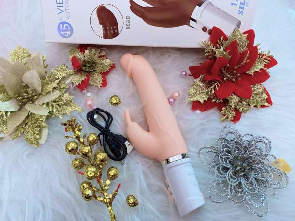 Dương Vật 2 trong 1 sưởi ấm liếm le đa tần số - sextoy đồ chơi nữ