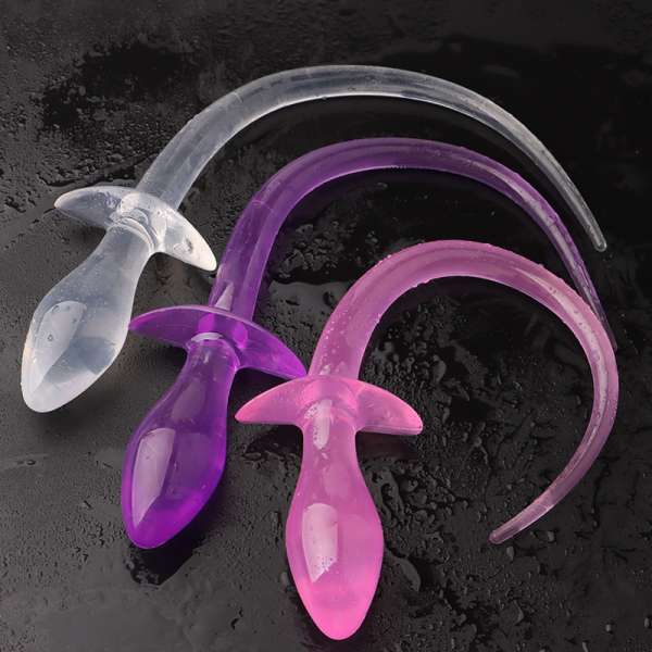 Plug cắm hậu môn pha lê trong suốt silicon - phích cắm hậu môn