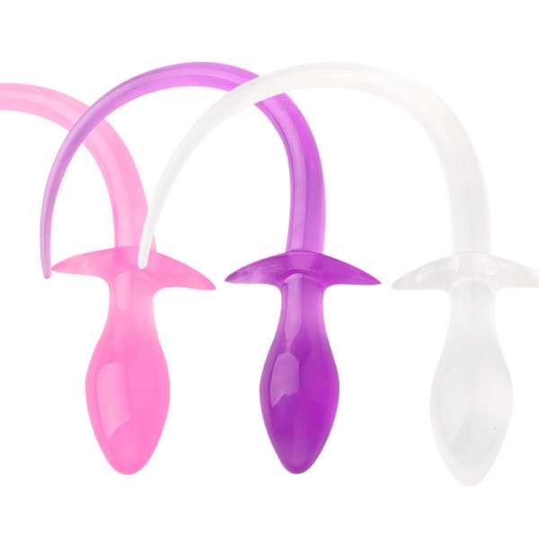 Plug cắm hậu môn pha lê trong suốt silicon - phích cắm hậu môn