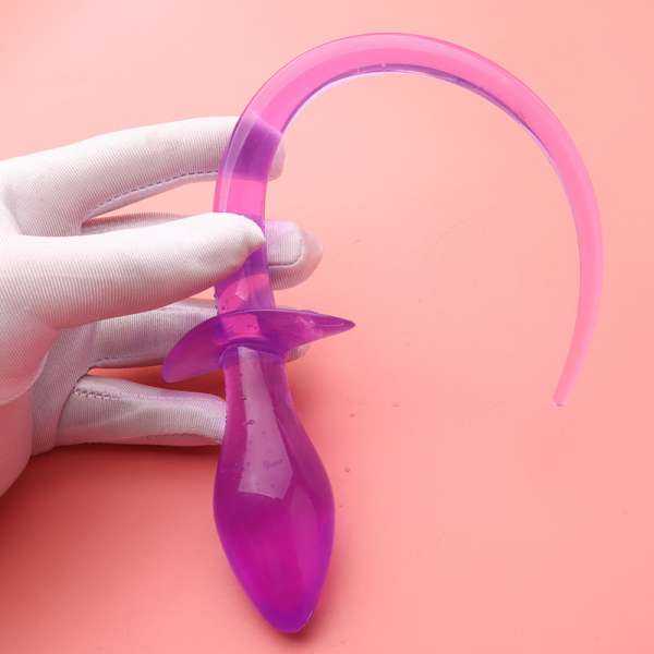 Plug cắm hậu môn pha lê trong suốt silicon - phích cắm hậu môn