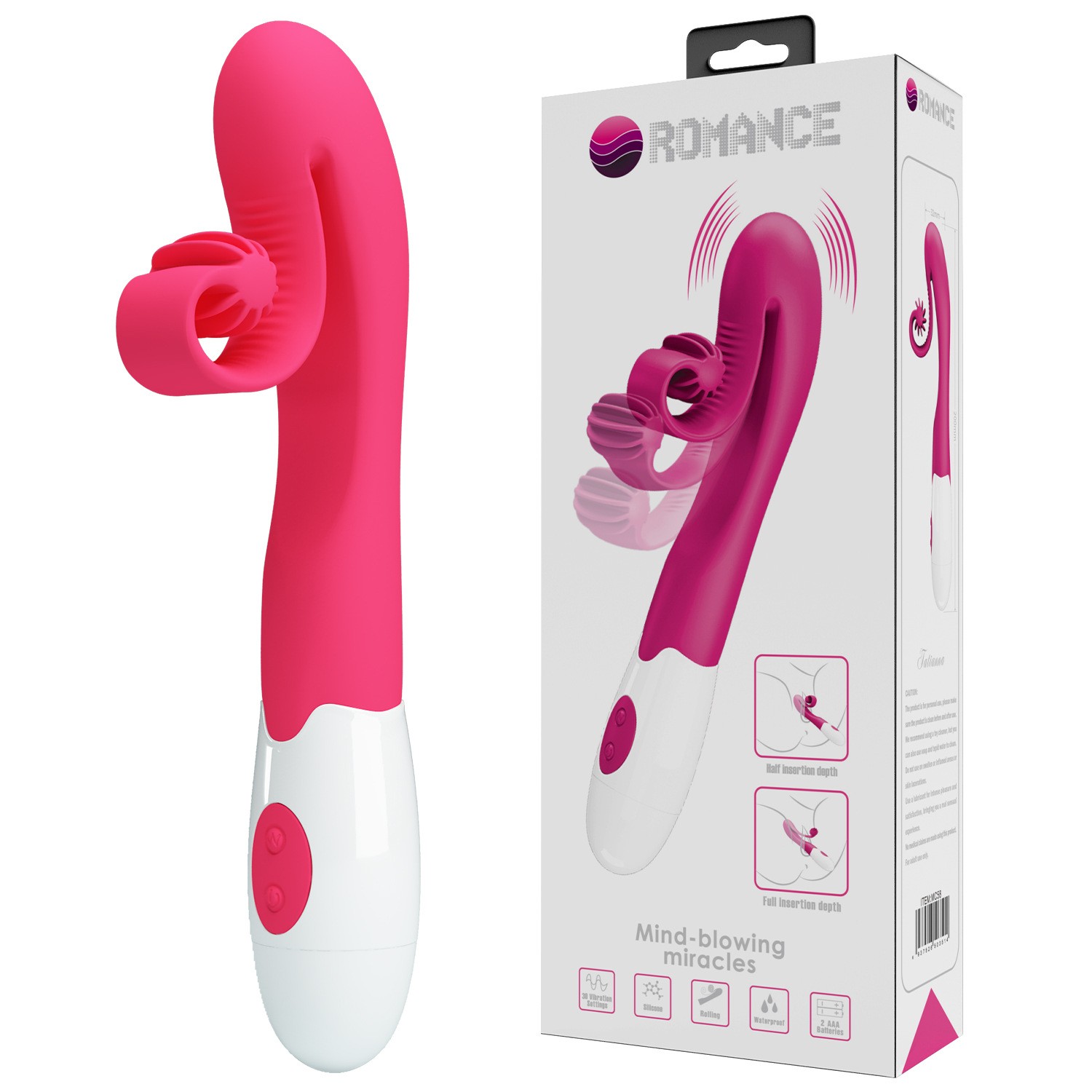 Chày Rung mát xa kết hợp 2 trong 1 30 tần số, thiết bị đồ chơi sextoy