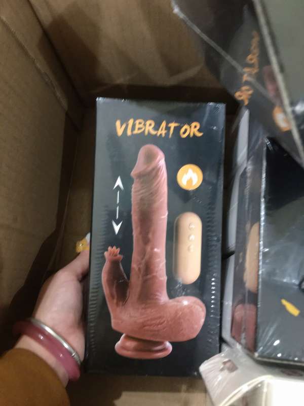 Dương vật điều khiển từ xa không dây sưởi ấm xoay Rung kèm lưỡi liếm