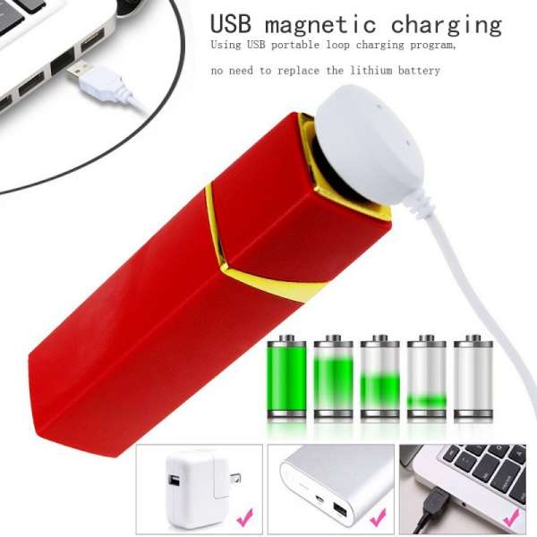 Son môi có thể sạc lại từ tính trứng rung mini nữ massage cho nữ