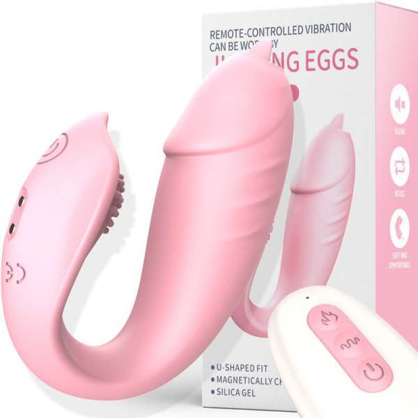 Trứng rung đeo hình chữ U 3in1 kèm lưỡi liếm của Sein Niuniu cho nữ
