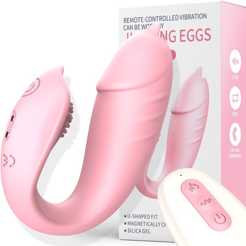 Trứng rung đeo hình chữ U 3in1 kèm lưỡi liếm của Sein Niuniu cho nữ